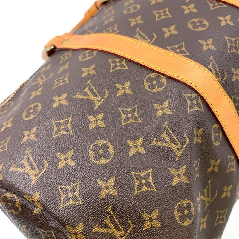 Louis Vuitton Keepall 45 Monogram Leather X PVC Brown Boston Bag Gold M41428