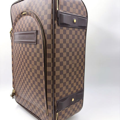 Louis Vuitton Pegase 55 Damier Ebene Damier Ebene Leather ×pvc Brown Carry Bag
