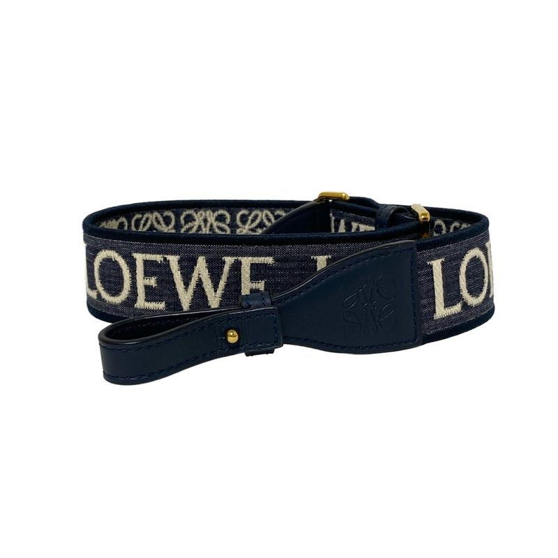 Loewe Shoulder Strap Anagram Loop Strap Navy X Ivory