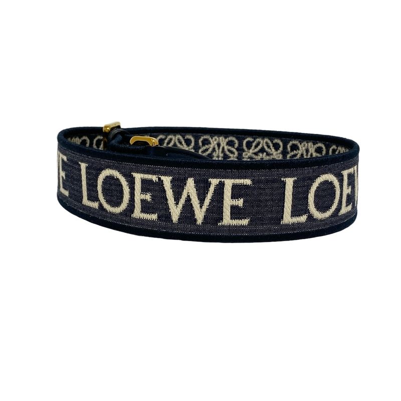 Loewe Shoulder Strap Anagram Loop Strap Navy X Ivory