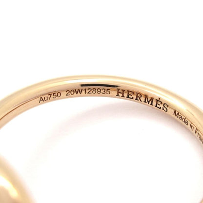 Hermes Ring Echape PM 18k Pink Gold X Diamond 10p Diamond