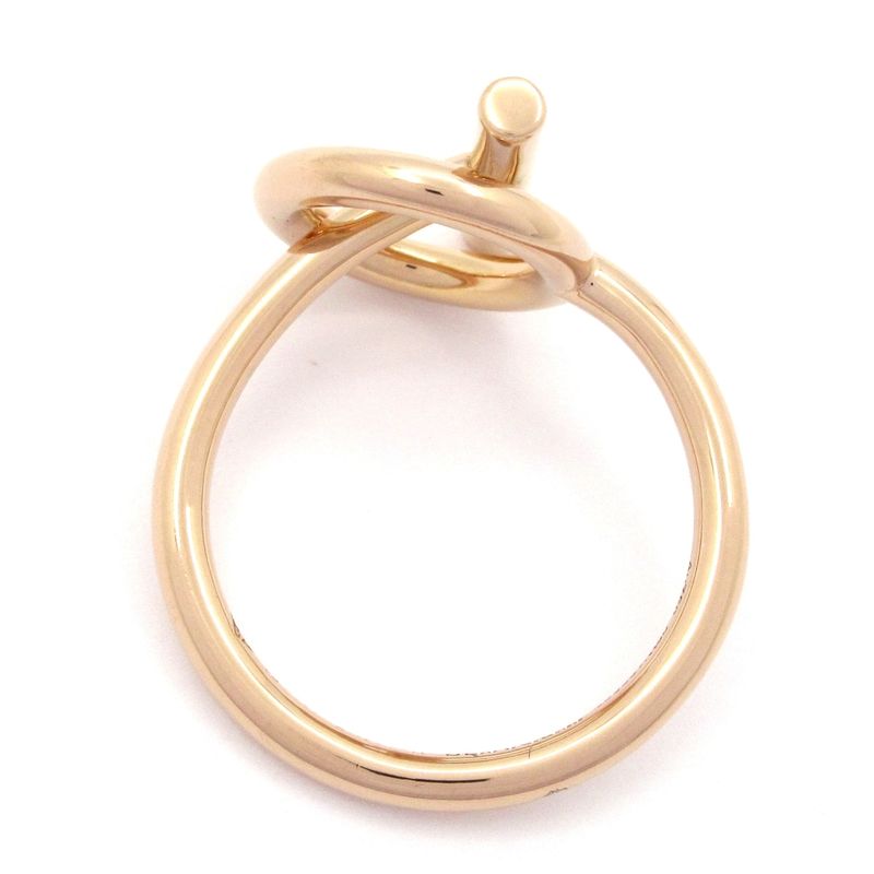 Hermes Ring Echape PM 18k Pink Gold X Diamond 10p Diamond