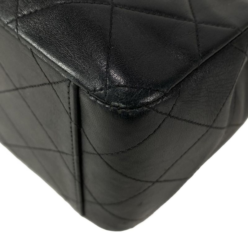 Chanel Shoulder Bag Big Matelasse A01094 Black Gold Hardware Chain Shoulder