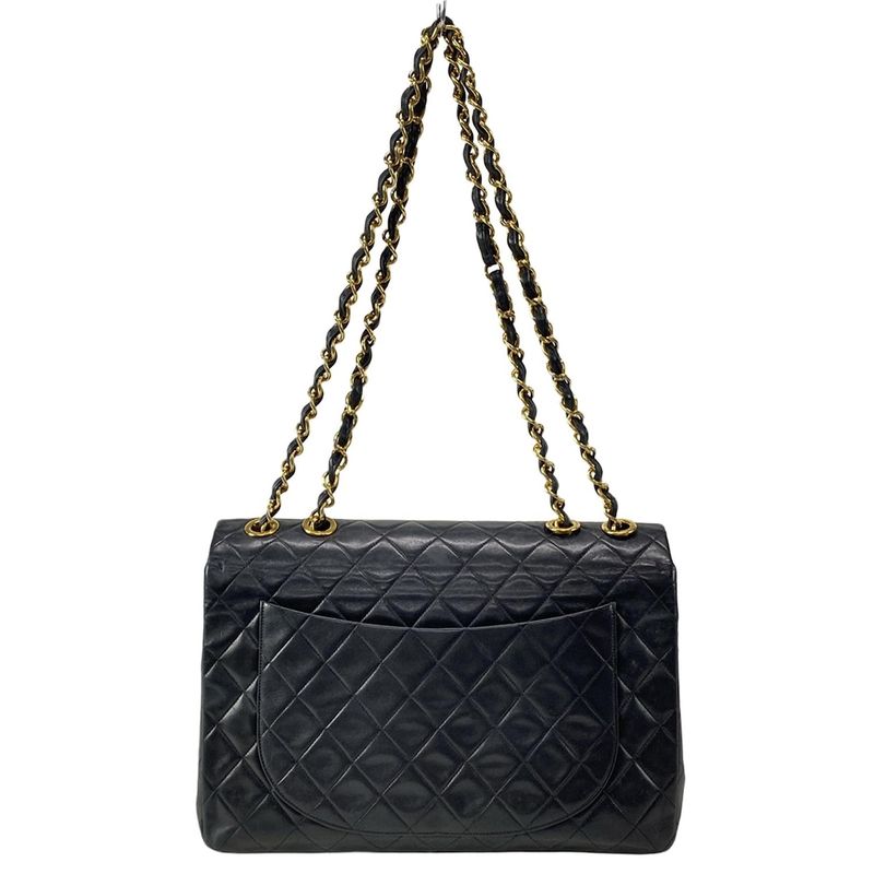 Chanel Shoulder Bag Big Matelasse A01094 Black Gold Hardware Chain Shoulder