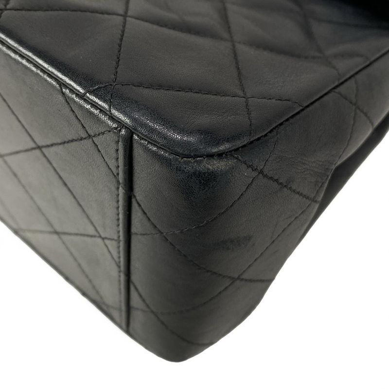 Chanel Shoulder Bag Big Matelasse A01094 Black Gold Hardware Chain Shoulder