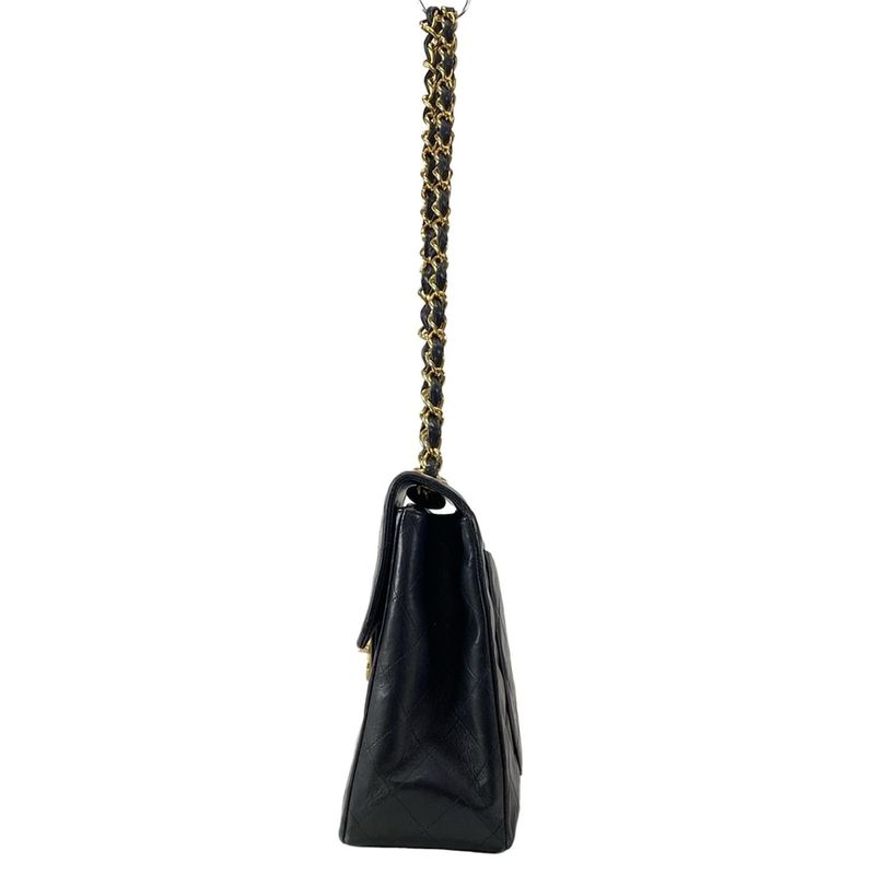 Chanel Shoulder Bag Big Matelasse A01094 Black Gold Hardware Chain Shoulder