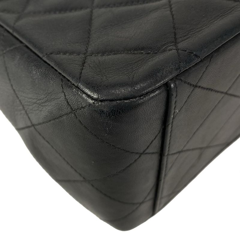 Chanel Shoulder Bag Big Matelasse A01094 Black Gold Hardware Chain Shoulder