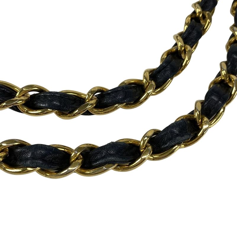 Chanel Shoulder Bag Big Matelasse A01094 Black Gold Hardware Chain Shoulder