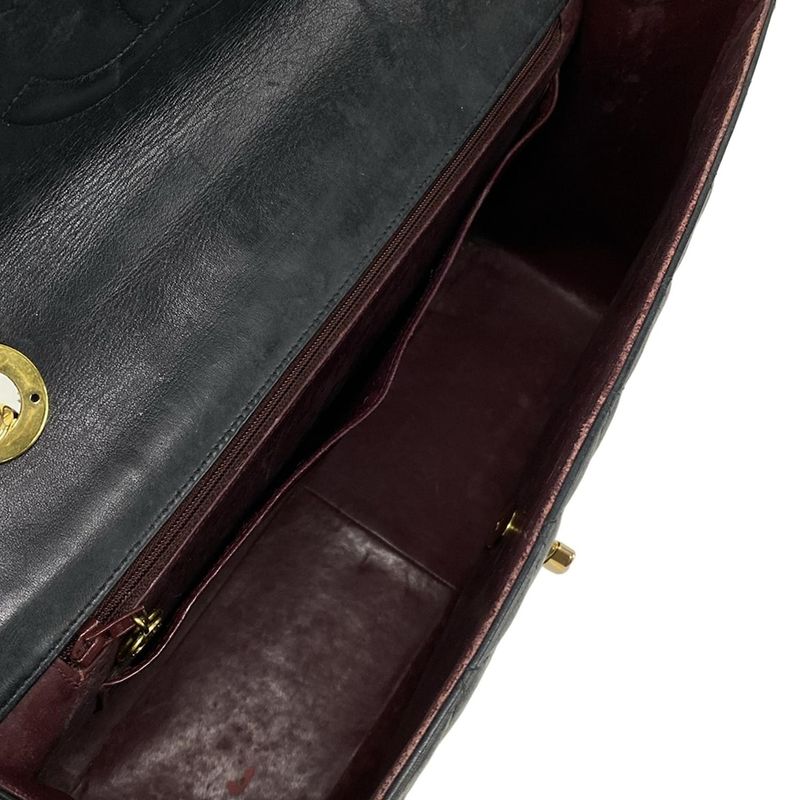 Chanel Shoulder Bag Big Matelasse A01094 Black Gold Hardware Chain Shoulder