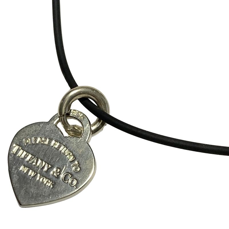 Tiffany & Co Necklace Return to Heart Silver X Black