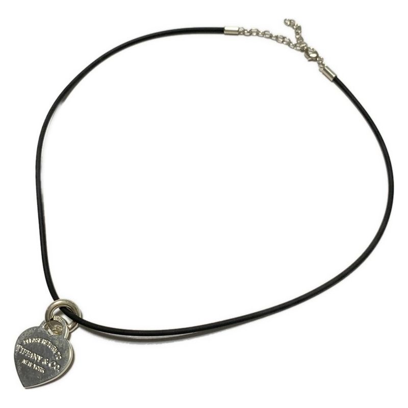 Tiffany & Co Necklace Return to Heart Silver X Black