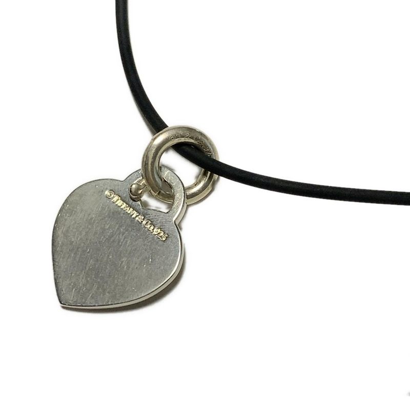 Tiffany & Co Necklace Return to Heart Silver X Black