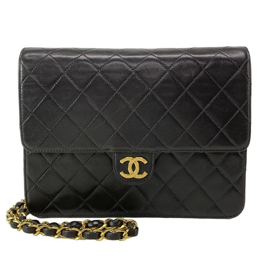 Chanel Shoulder Bag Single Flap Matelasse A03569 Black Gold Hardware Chain