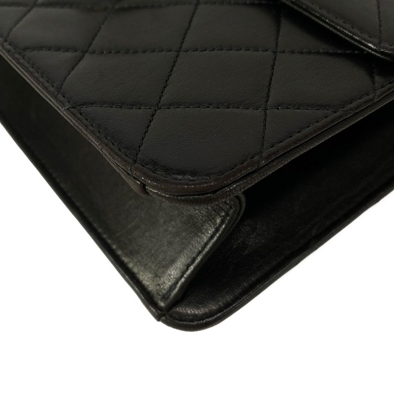 Chanel Shoulder Bag Single Flap Matelasse A03569 Black Gold Hardware Chain