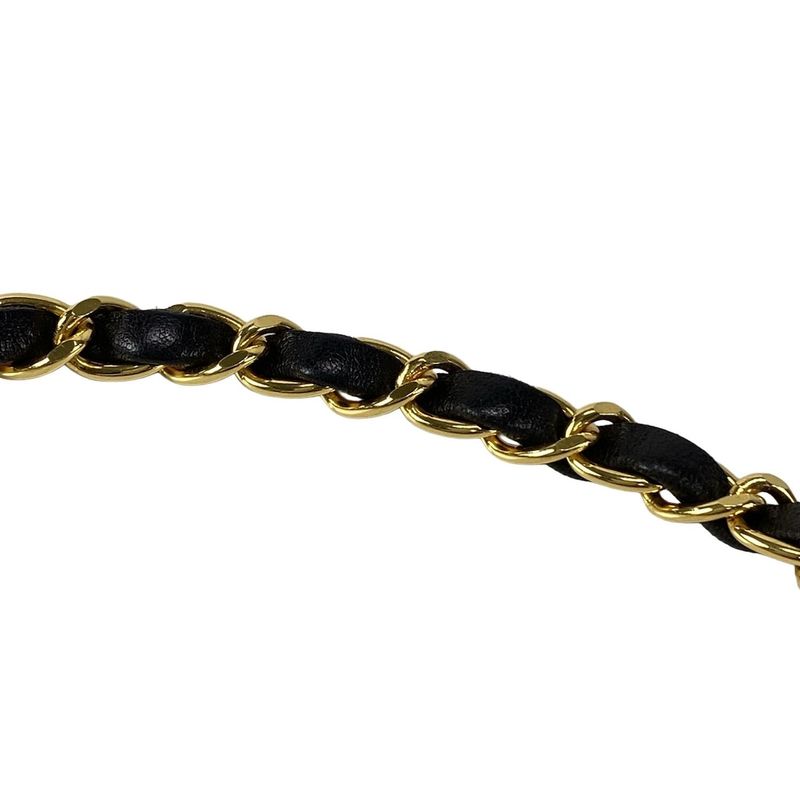 Chanel Shoulder Bag Single Flap Matelasse A03569 Black Gold Hardware Chain