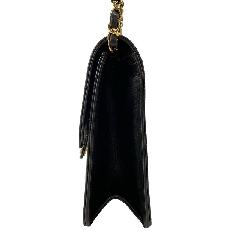 Chanel Shoulder Bag Single Flap Matelasse A03569 Black Gold Hardware Chain