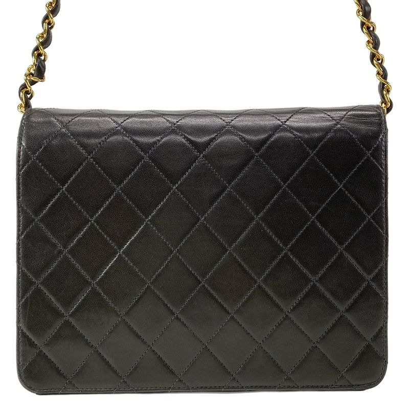Chanel Shoulder Bag Single Flap Matelasse A03569 Black Gold Hardware Chain