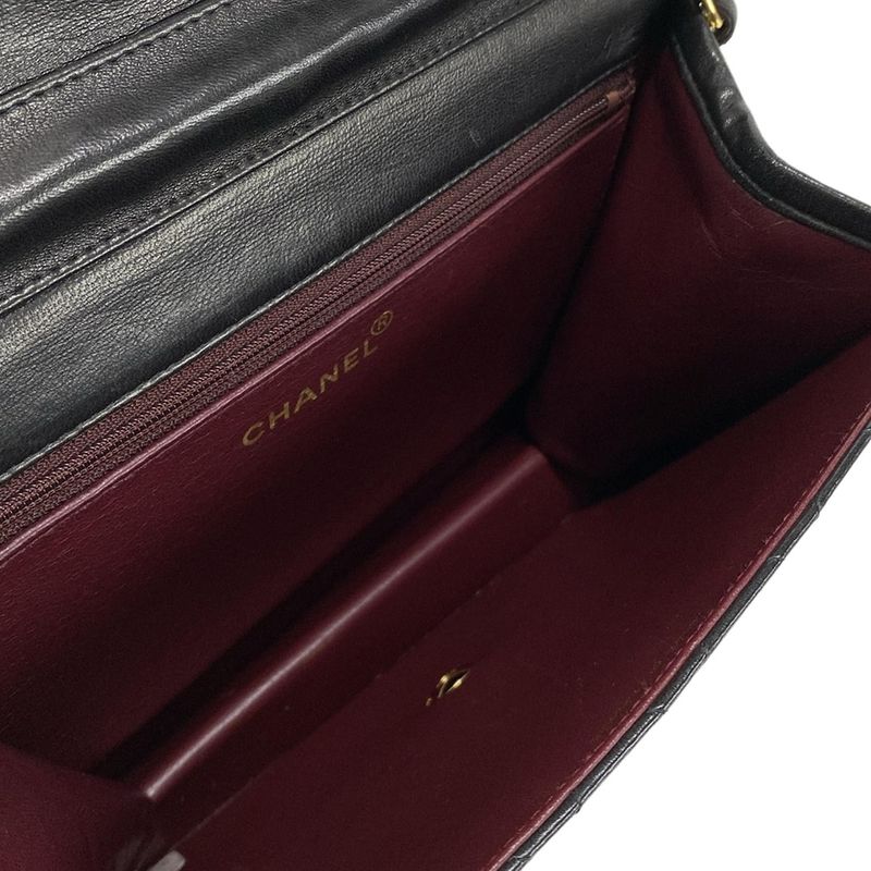 Chanel Shoulder Bag Single Flap Matelasse A03569 Black Gold Hardware Chain