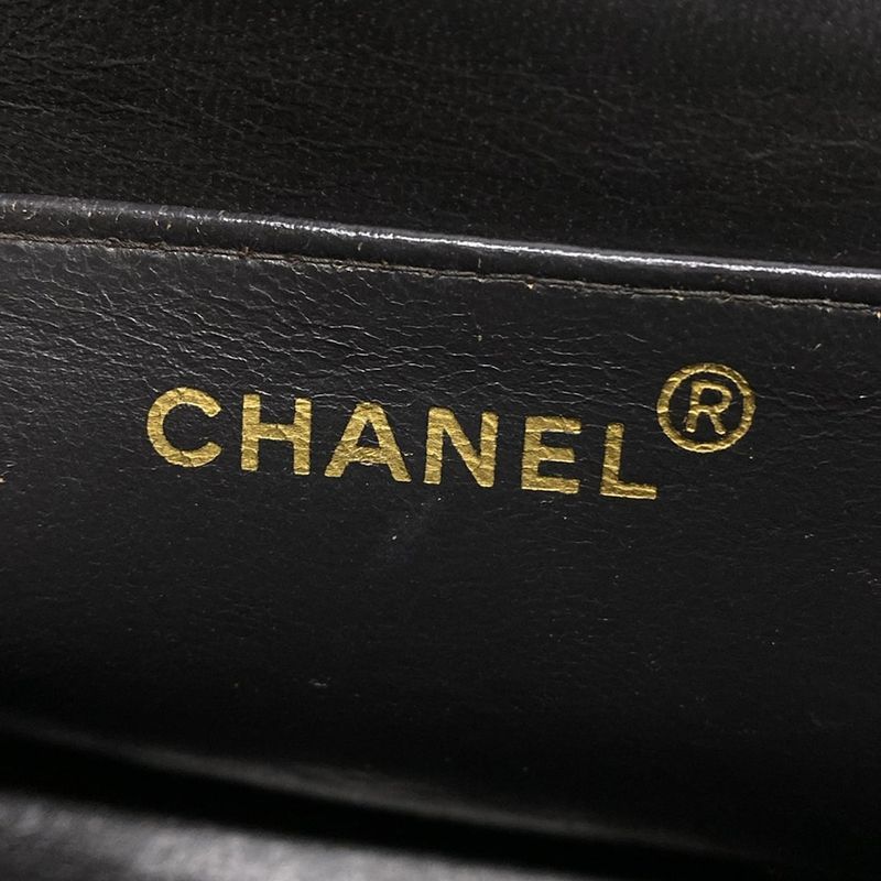 Chanel Backpack Sac Matelasse Black Chain Shoulder Gold Hardware