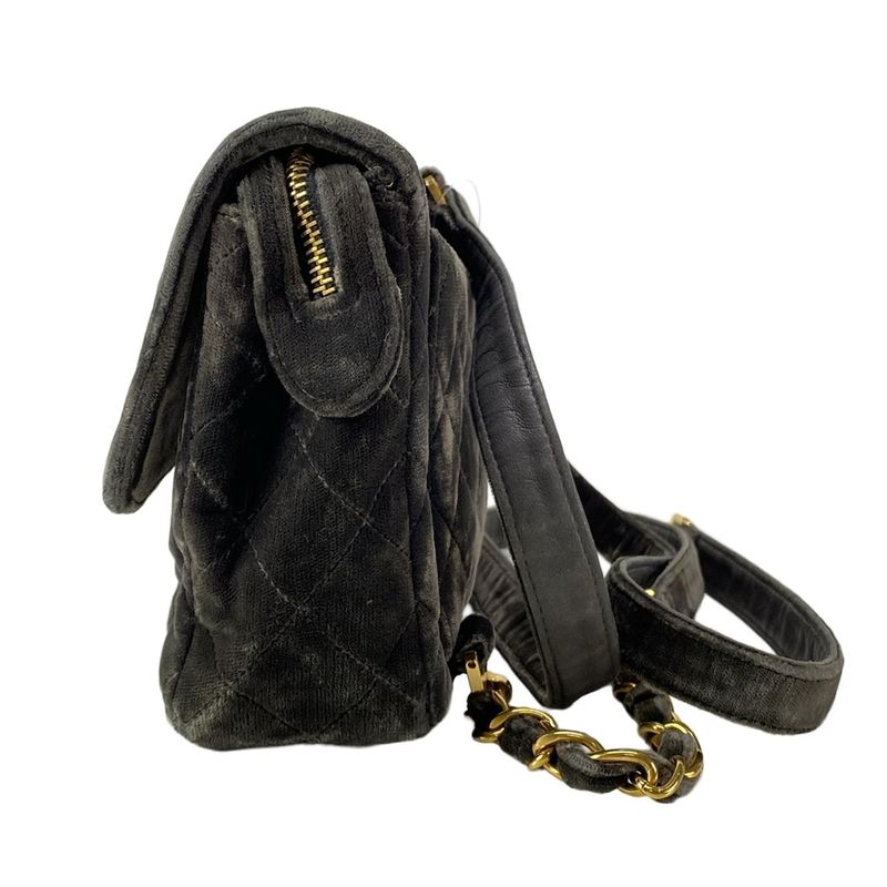 Chanel Backpack Sac Matelasse Black Chain Shoulder Gold Hardware