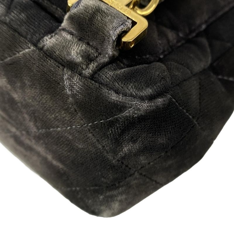 Chanel Backpack Sac Matelasse Black Chain Shoulder Gold Hardware