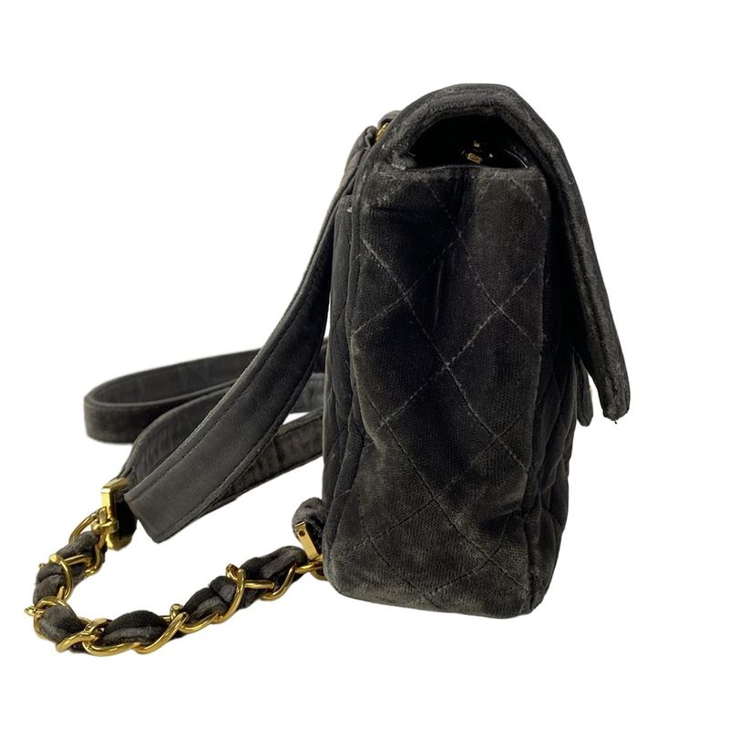 Chanel Backpack Sac Matelasse Black Chain Shoulder Gold Hardware