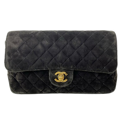 Chanel Backpack Sac Matelasse Black Chain Shoulder Gold Hardware