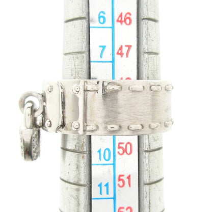 Hermes Ring 49 Kelly 18k White Gold X Diamond 16p Diamond