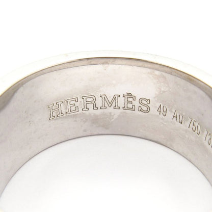 Hermes Ring 49 Kelly 18k White Gold X Diamond 16p Diamond