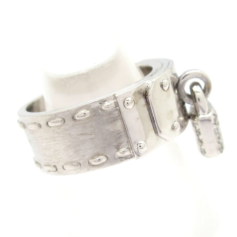 Hermes Ring 49 Kelly 18k White Gold X Diamond 16p Diamond