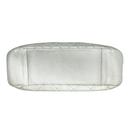 Chanel Coco Mark Chain Shoulder Bag Matelasse Shoulder Bag Caviar Skin White