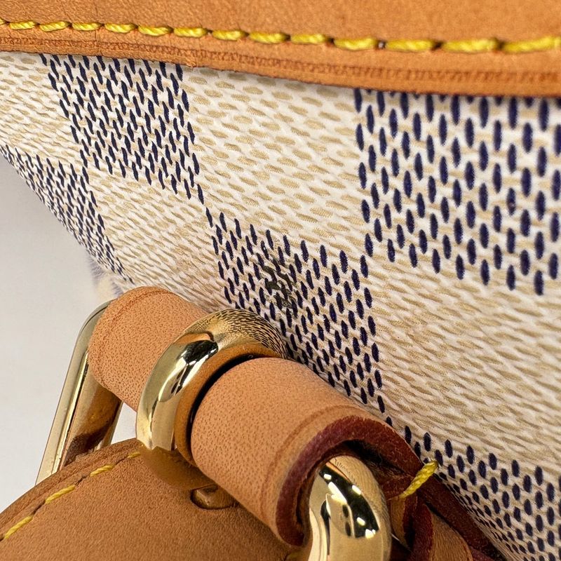 Louis Vuitton Hampstead MM Handbag Shoulder Bag Tote Bag Damier Azure White