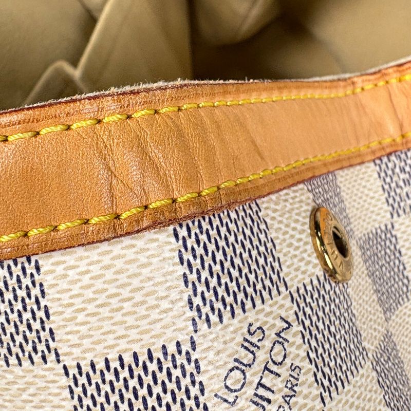 Louis Vuitton Hampstead MM Handbag Shoulder Bag Tote Bag Damier Azure White