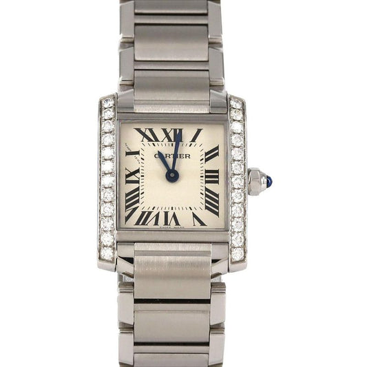 Cartier Tank Française SM D W4ta0008 SS Quartz