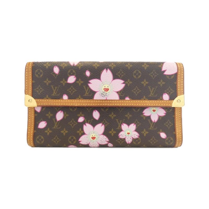 Louis Vuitton Monogram Cherry Blossom Porte Tresor International M92027 Wallet