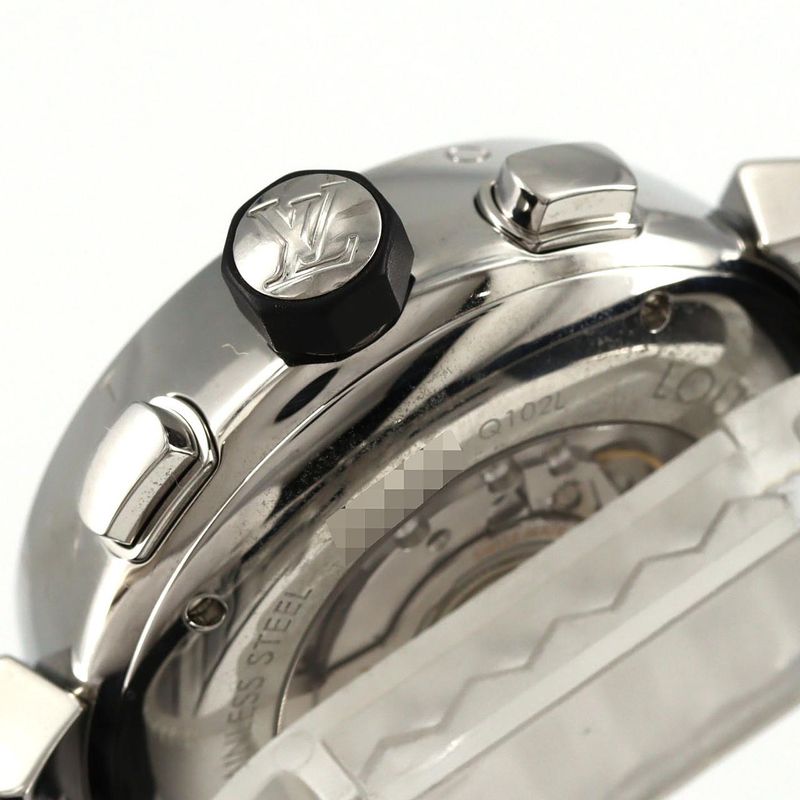 Louis Vuitton Tambour Chrono Voyage Q102l SS Automatic Winding