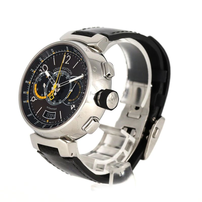 Louis Vuitton Tambour Chrono Voyage Q102l SS Automatic Winding