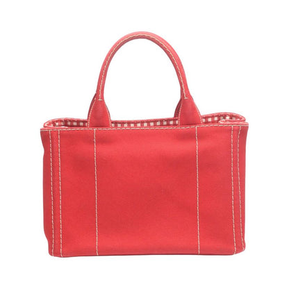 Prada 1 Bg439 Canvas Tote Bag Canapa Mini Red