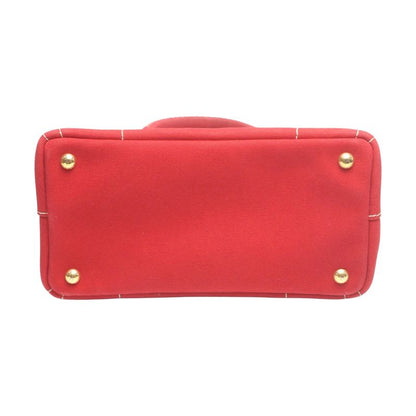 Prada 1 Bg439 Canvas Tote Bag Canapa Mini Red