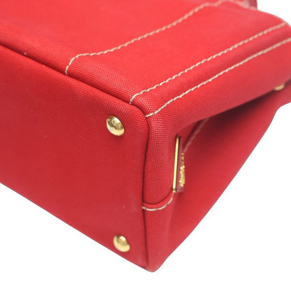 Prada 1 Bg439 Canvas Tote Bag Canapa Mini Red