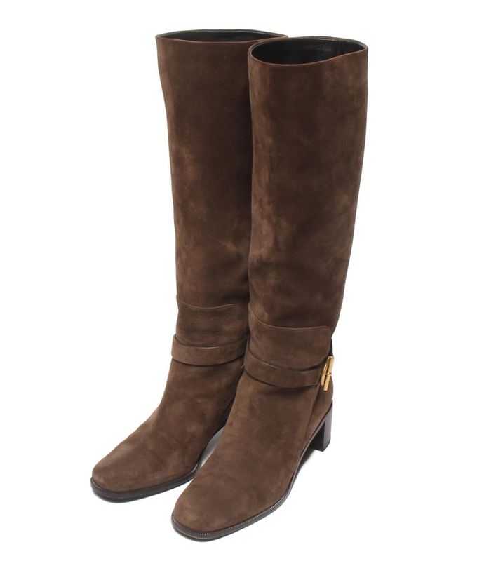 Hermes Long Boots Justine Women's SIZE 38 (24.5cm (9.65in)) Hermes