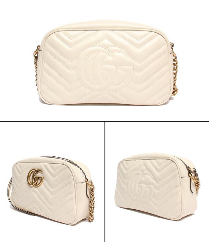 Gucci Shoulder Bag Crossbody Small Camera Bag Ggmarmont 447632 213317 Women's