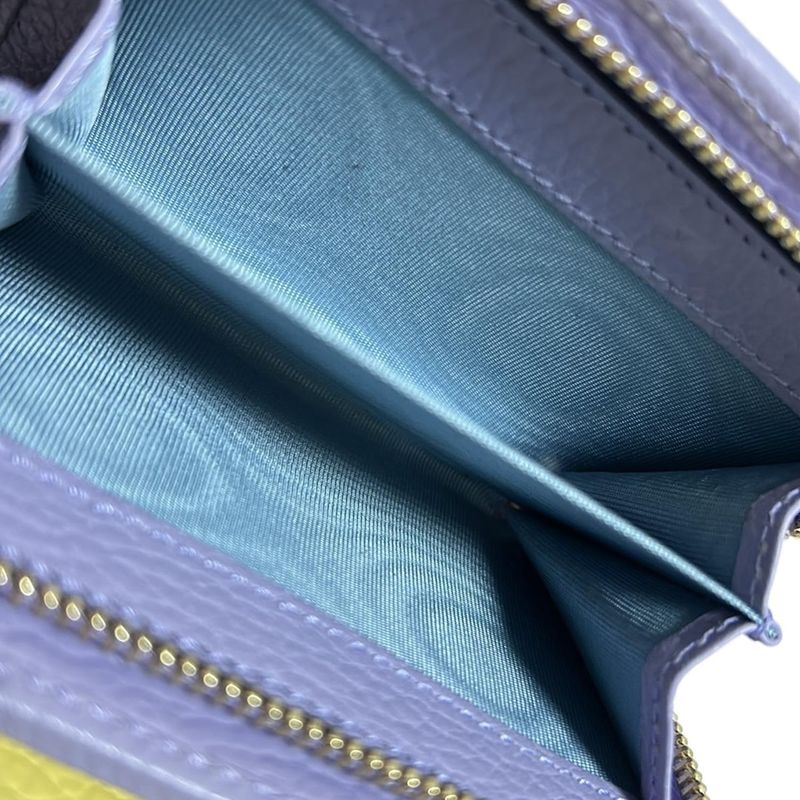 Gucci Bifold Wallet Ggmarmont 772738 Light Purple L-Shaped Zipper Leather