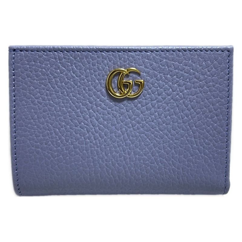 Gucci Bifold Wallet Ggmarmont 772738 Light Purple L-Shaped Zipper Leather