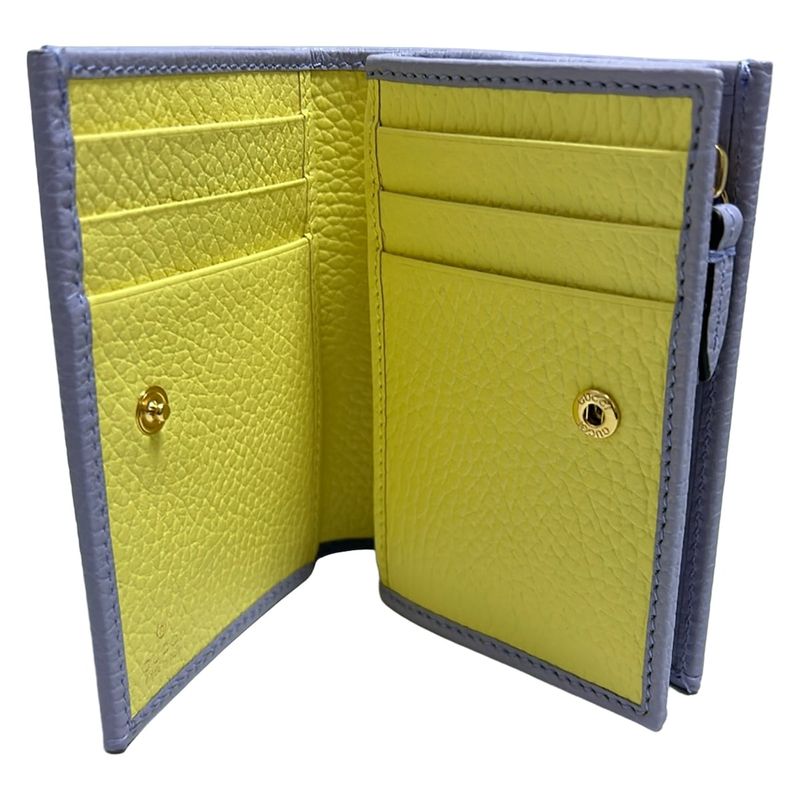 Gucci Bifold Wallet Ggmarmont 772738 Light Purple L-Shaped Zipper Leather