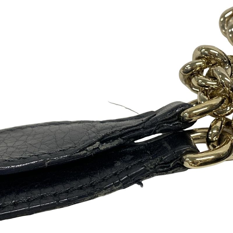 Gucci Shoulder Bag Soho 308982 Black Chain Shoulder Leather