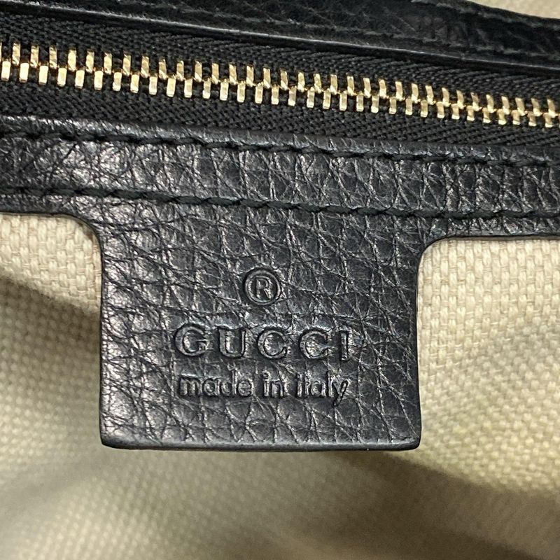 Gucci Shoulder Bag Soho 308982 Black Chain Shoulder Leather