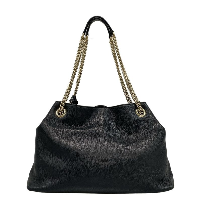 Gucci Shoulder Bag Soho 308982 Black Chain Shoulder Leather