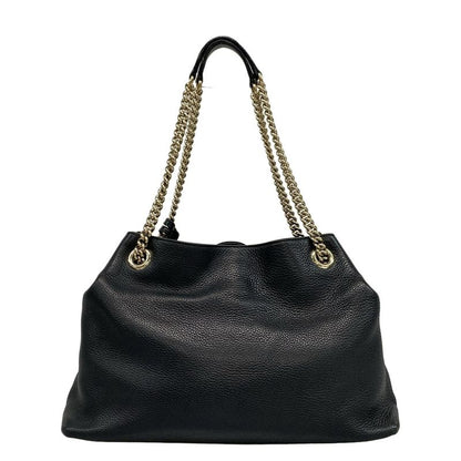 Gucci Shoulder Bag Soho 308982 Black Chain Shoulder Leather