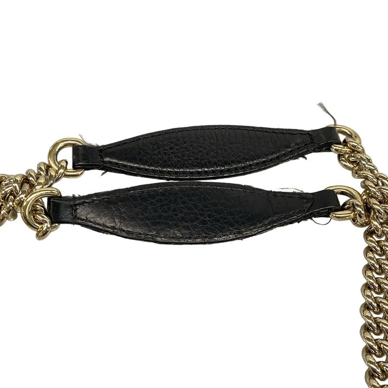 Gucci Shoulder Bag Soho 308982 Black Chain Shoulder Leather